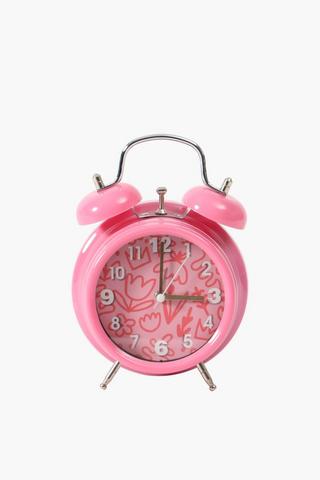 Twin Bell Suzi Floral Clock