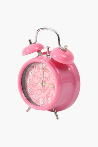 Twin Bell Suzi Floral Clock