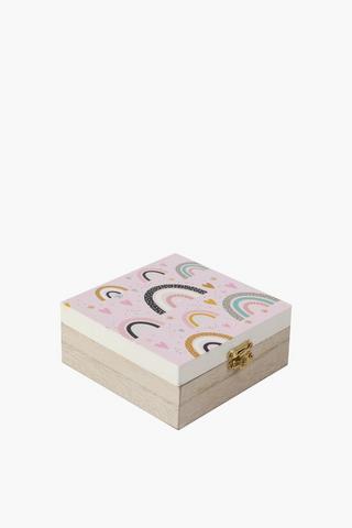 Rainbows Wooden Jewellery Box