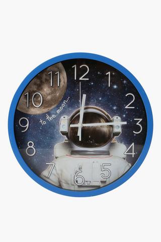 Astronaut Plastic Wall Clock 30cm