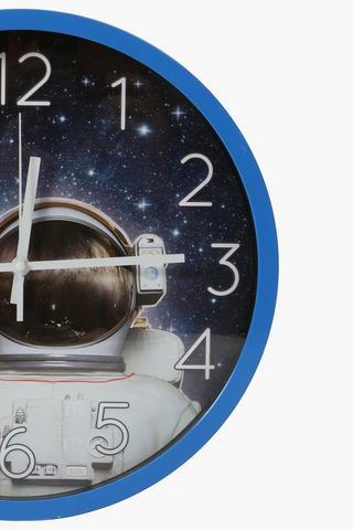 Astronaut Plastic Wall Clock 30cm