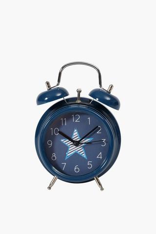 Twin Bell Star Clock