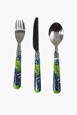 Colab Andel Olivier Jungle Metal 3 Piece Cutlery Set