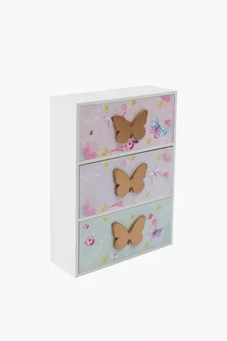 3d Butterfly Set Of Drawers
