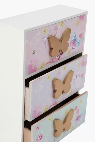3d Butterfly Set Of Drawers