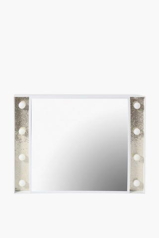 Led Bulb Glitter Mirror, 30x40cm