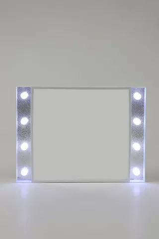 Led Bulb Glitter Mirror, 30x40cm