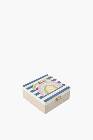 Chasing Rainbows Wooden Jewellery Box Small