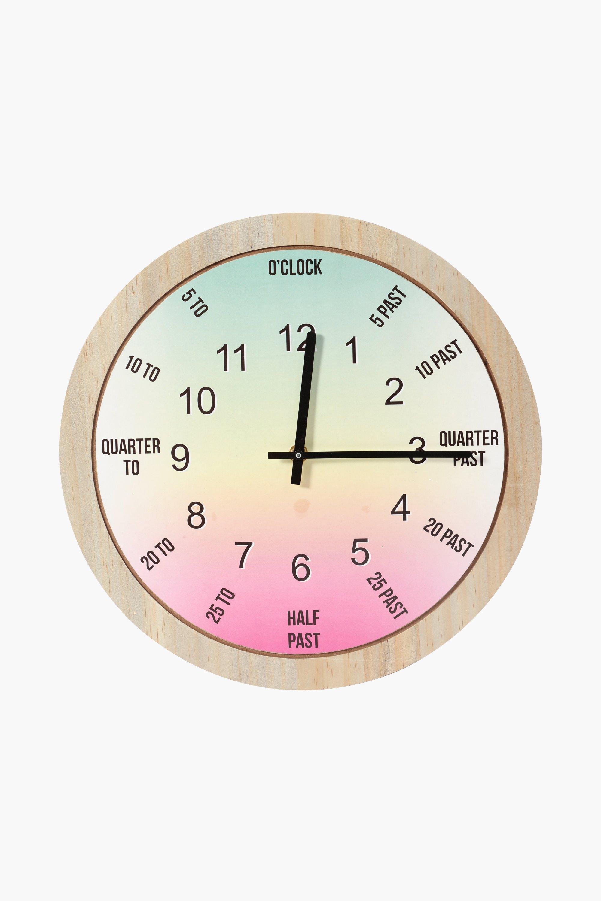 Learn To Tell The Time Wall Clock