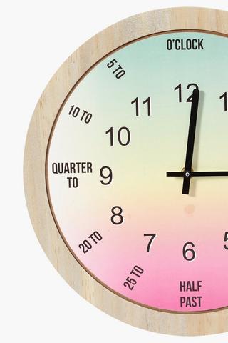 Learn To Tell The Time Wall Clock