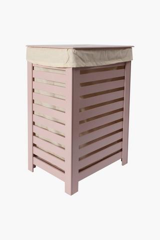 Wooden Laundry Bin With Lid