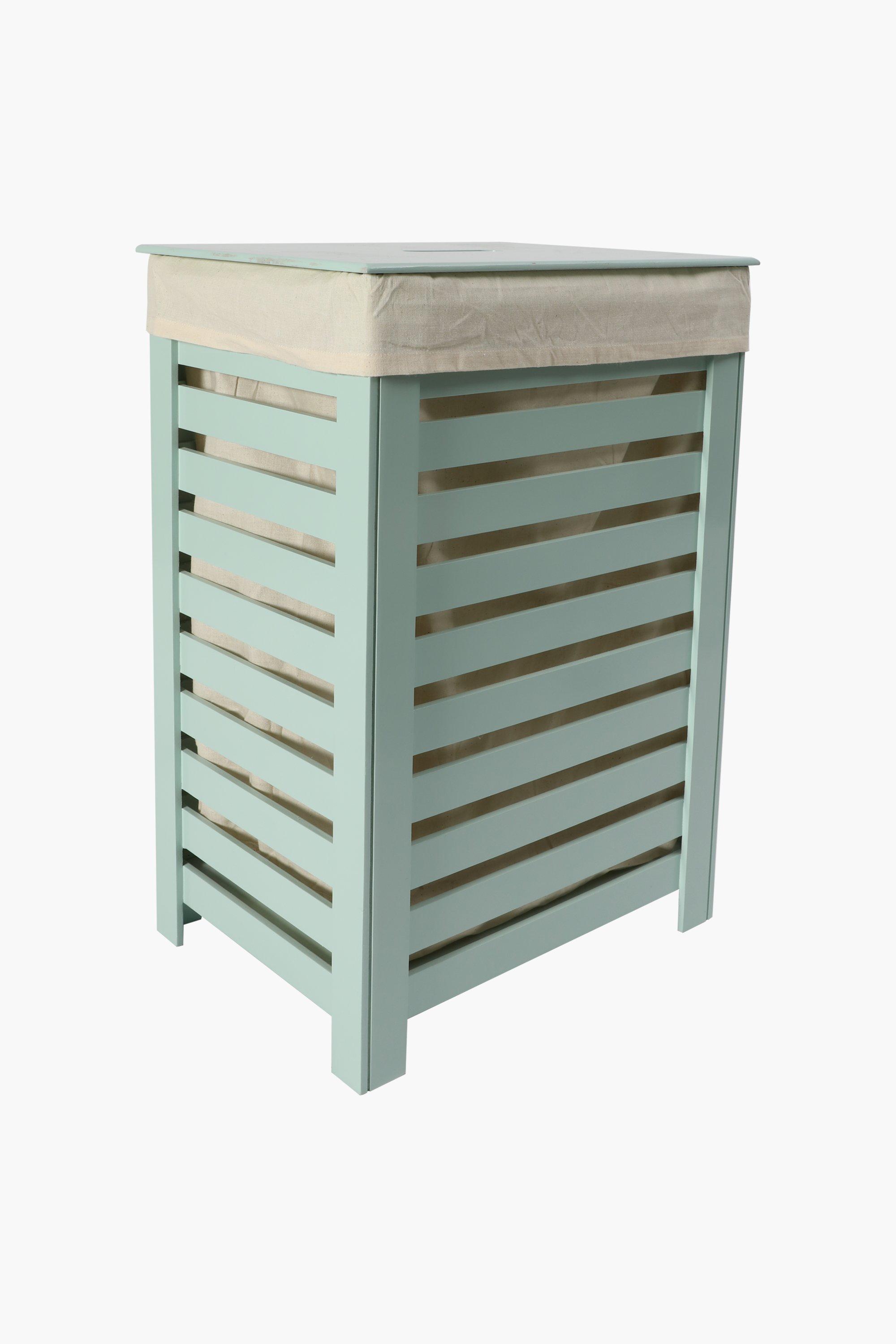 Wooden Laundry Bin With Lid