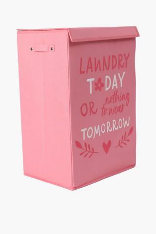 Knock Down Laundry Script Wash Basket