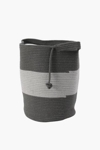Rope Stripe Laundry Basket Large