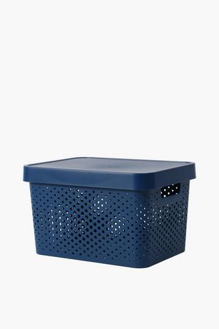 Plastic Dot Basket Large