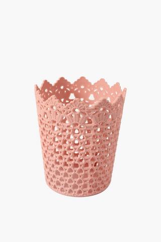 Plastic Knit Basket Round, Small