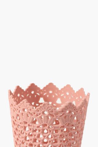 Plastic Knit Basket Round, Small