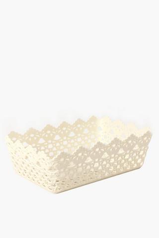 Plastic Knit Basket Rectangle Large