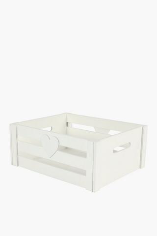 Wooden Heart Crate, Large
