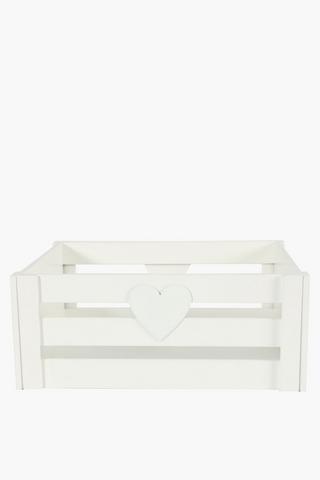 Wooden Heart Crate, Large