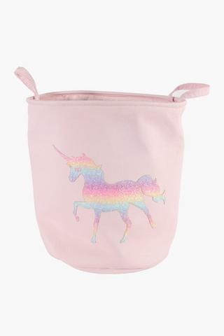 Eva Sparkly Sequins Unicorn Laundry Basket
