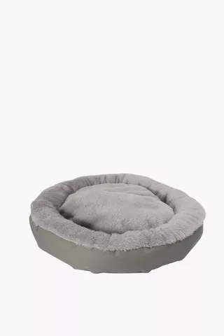 Fur Donut Pet Bed, Large