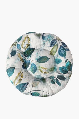 Printed Round Gum Leaf Pet Bed