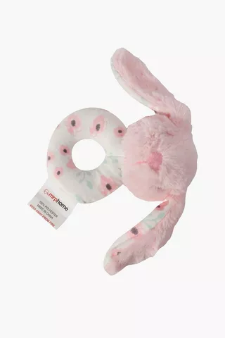 Ditsy Bunny Rattle Soft Toy