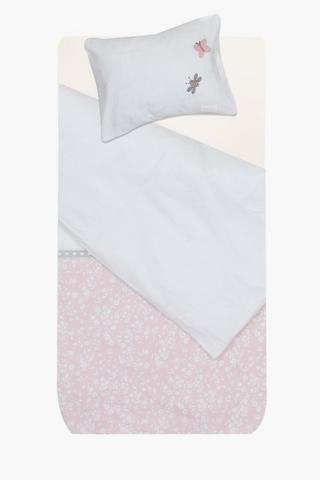 180tc Floral Patchwork And Border Duvet Cover Set