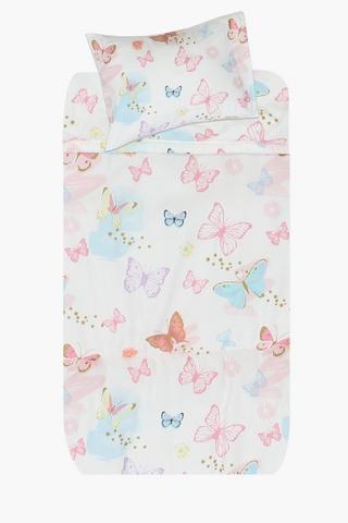 Microfibre Printed Butterfly Comforter Set