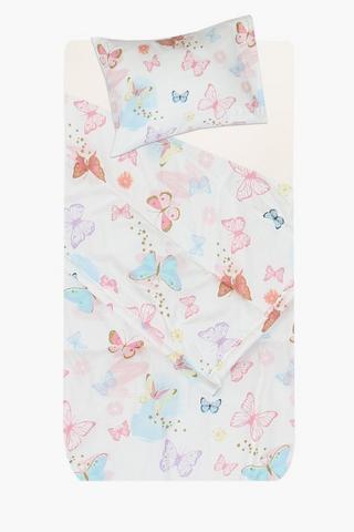 Microfibre Printed Butterfly Comforter Set