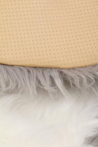 Faux Fur Round Heart Rug, 95cm