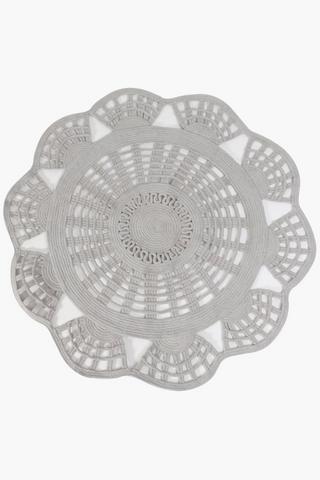 Crochet Filigree Rug 120cm