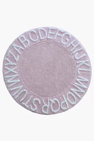 Round Alphabet Rug, 120cm
