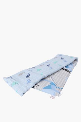 Polycotton Dino Cot Bumper, 190x30cm