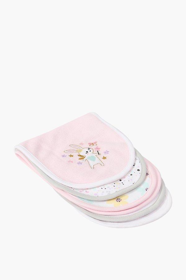 3 Pack Embroidered Multi Floral Burp Cloths