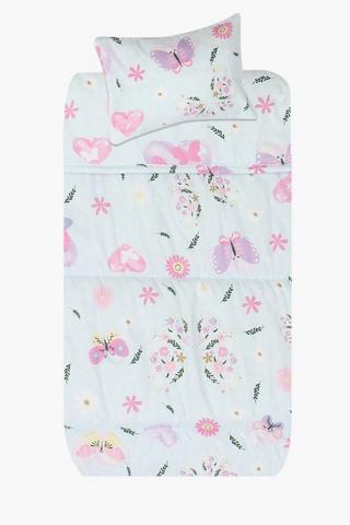 Microfibre Printed Butterfly Comforter Set