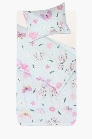 Microfibre Printed Butterfly Comforter Set