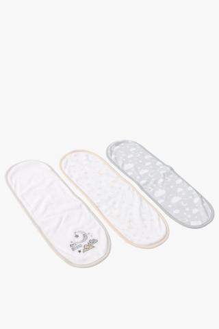 3 Pack Embroidered Little Dreamer Burp Cloths