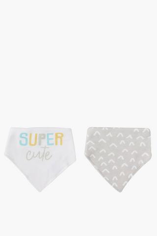 2 Pack Cotton Super Cute Bibs