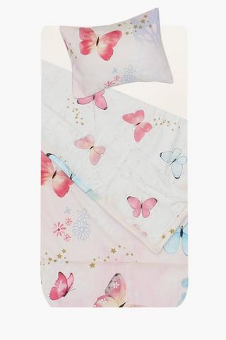 Microfibre Printed Butterfly Dream Comforter Set