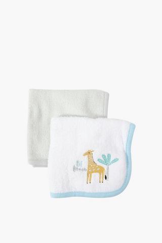 2 Pack Animal Safari Face Cloth