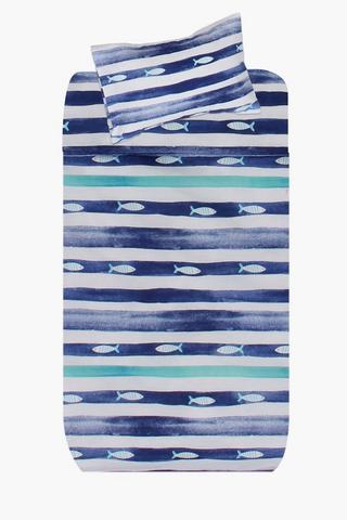 Polycotton Charles Stripe Duvet Cover Set