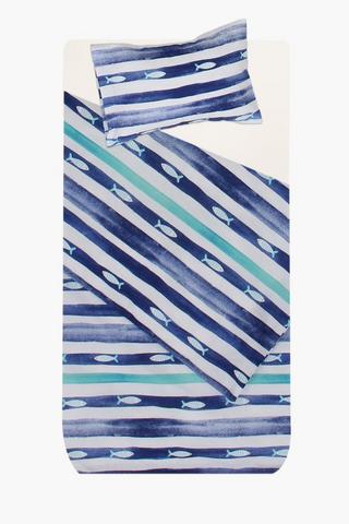 Polycotton Charles Stripe Duvet Cover Set
