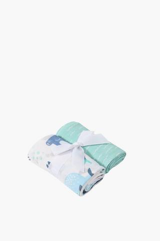 2 Pack Coastal Muslin Cloths