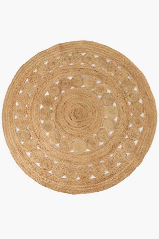 Crochet Jute Rug Large 120cm
