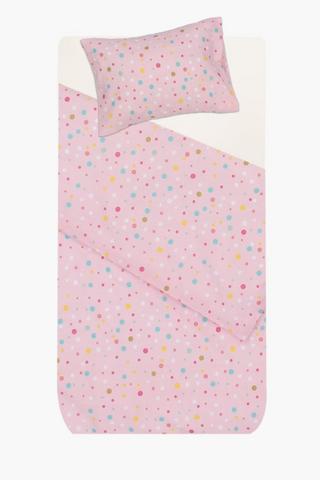 Polycotton Pastel Spot Duvet Cover Set