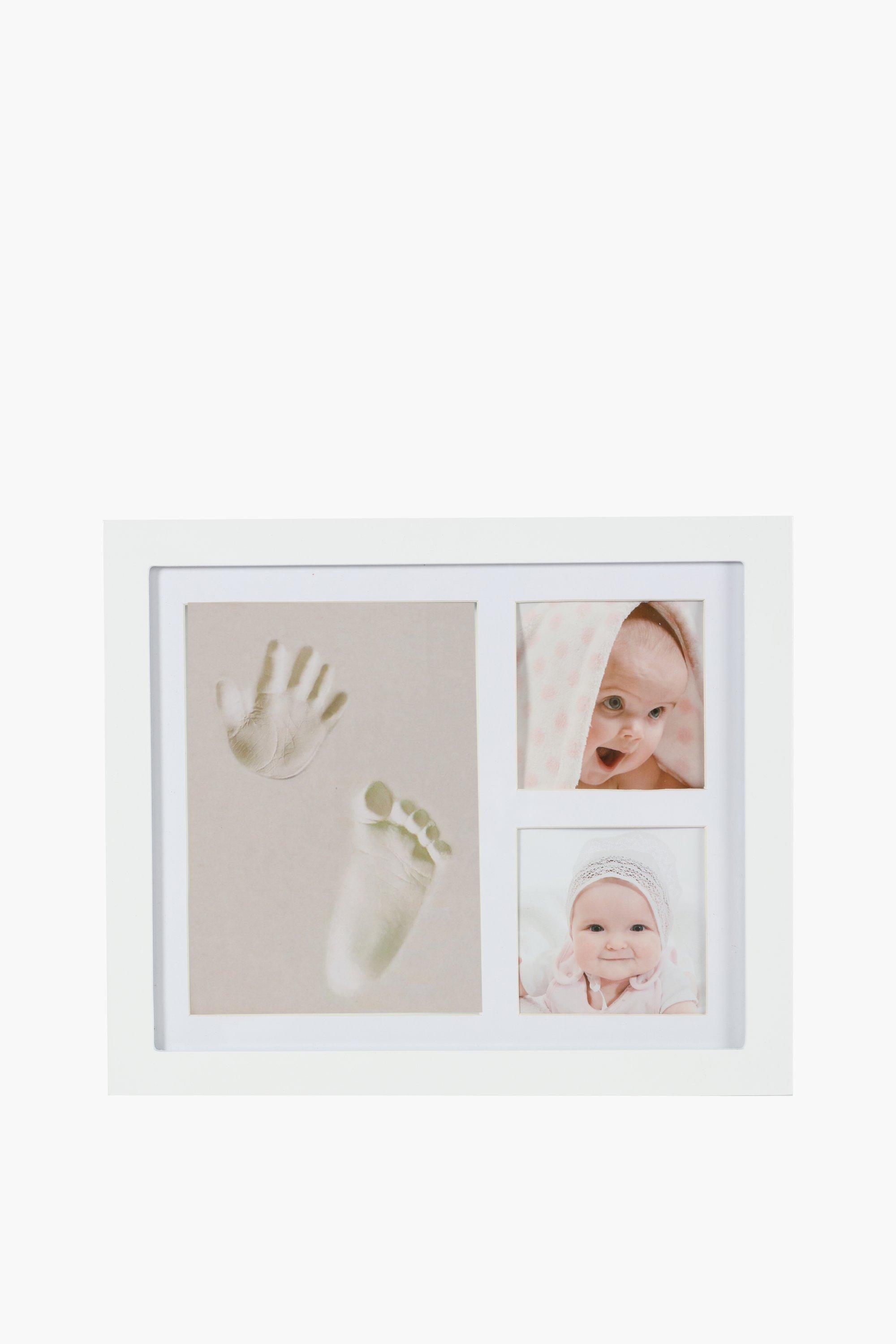 DIY Baby Handprint & Footprint with Wooden Photo Frame and Mould