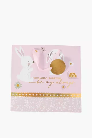 Bunny Love Foil Gift Bag, Medium