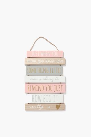 Hanging Decorative Slat Sign